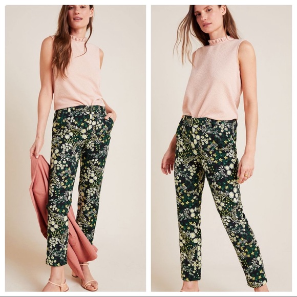 Current Air Pants - Anthropologie Jacquard Trousers from Current Air